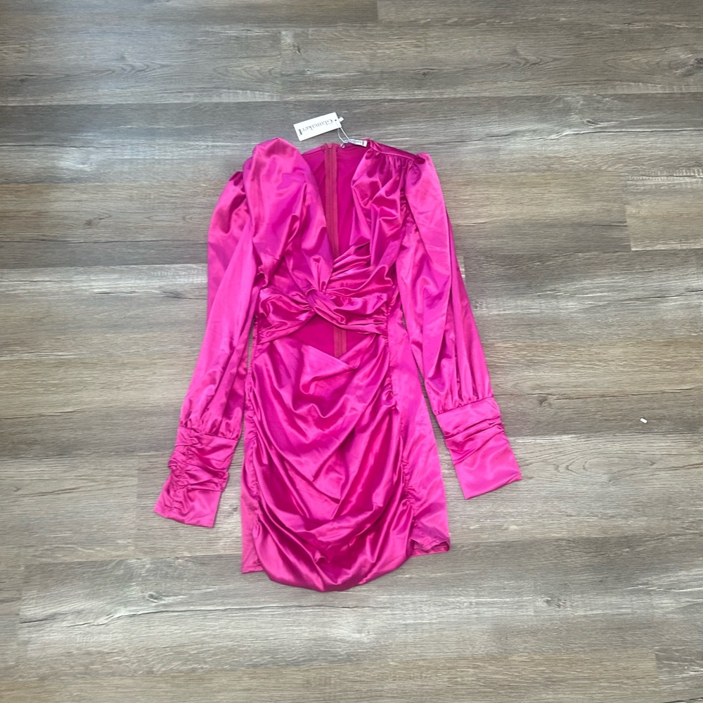 Vibrant Fuchsia Long Sleeve Dress